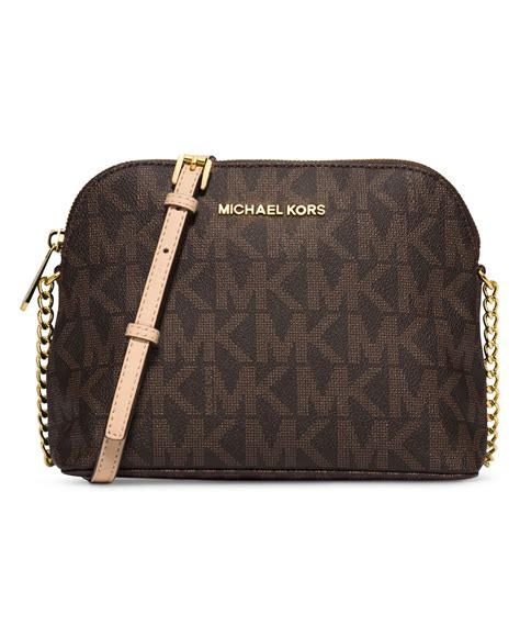 michael kors cindy crossbody acorn|Michael Kors Cindy Women's MK Signature LG Dome Crossbody .